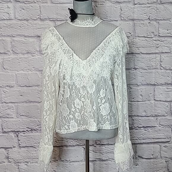 Like an Angel fairycore lace blouse - Picture 1 of 8